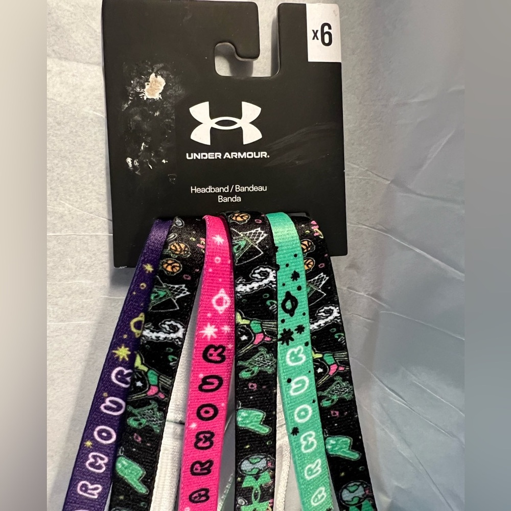 headbands UNDER ARMOUR girls youth sports hair band set NEW basketball print